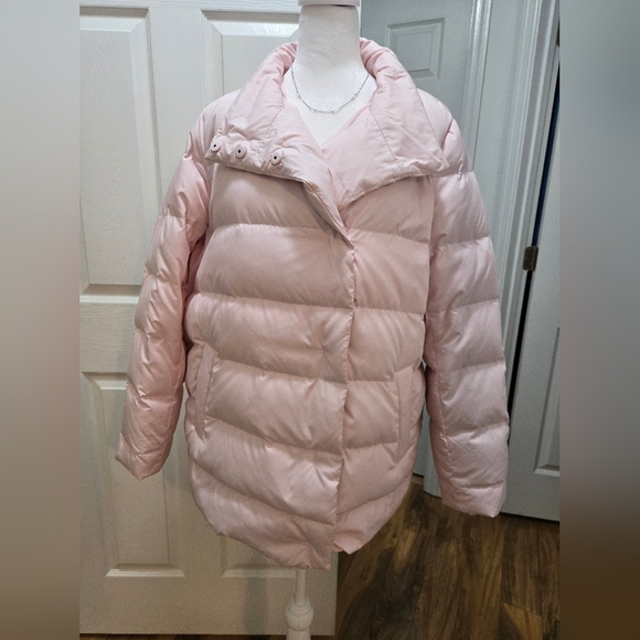 JJill Down-filled quilted pale pink puffer jacket Size Large - Picture 6 of 16